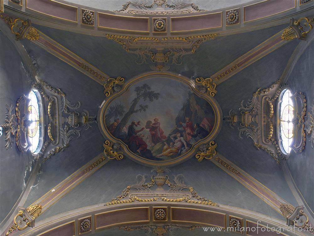 Caravaggio (Bergamo, Italy) - Vault of one of the spans of the central nave of the Church of the Saints Fermo and Rustico